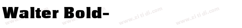 Walter Bold字体转换
